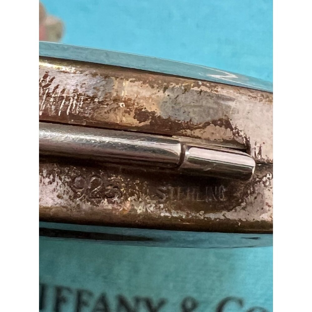 Tiffany & Co Sterling Silver Powder Compact Mirror Monogrammed w/ Box & Pouch - Picture 10 of 16